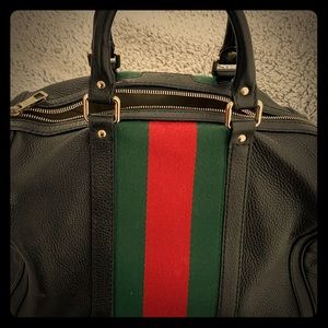 Gucci Leather Boston Bag